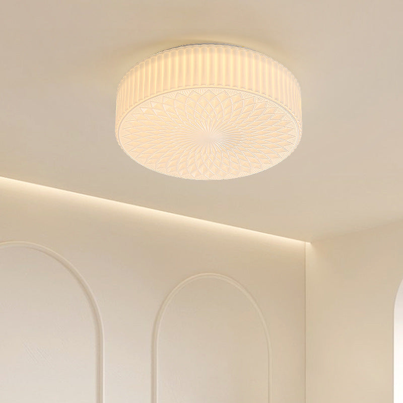 Cremefarbenes Glas LED Aufbaustrahler-Deckenleuchte für Arbeitszimmer und Schlafzimmer