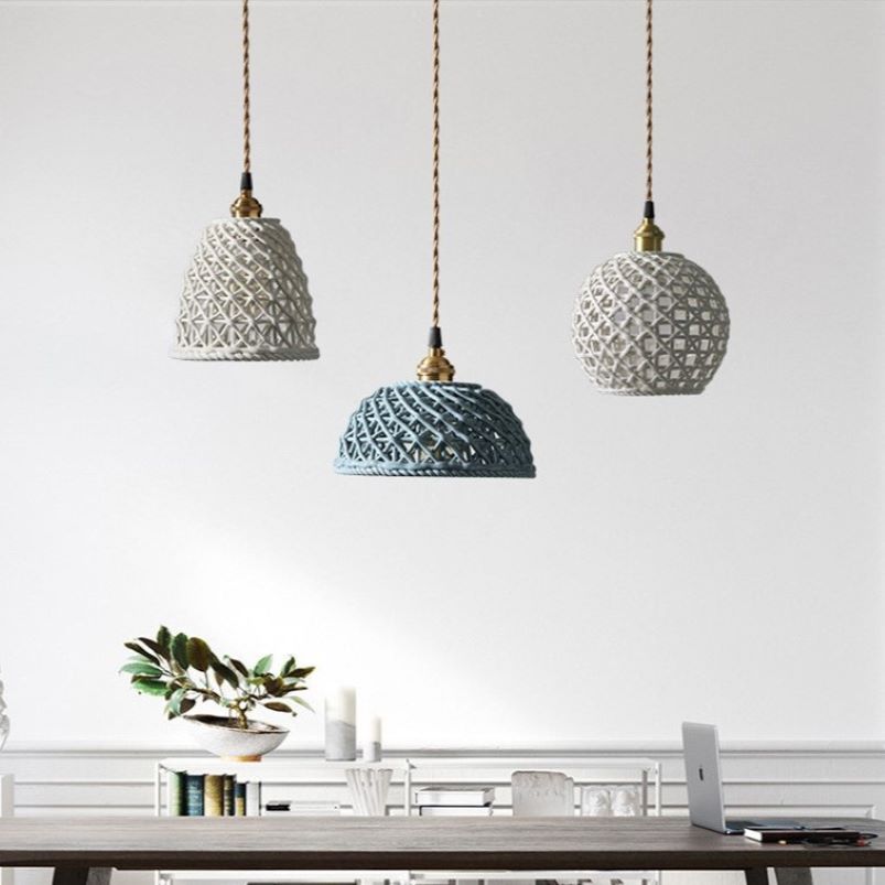 Suspension LED moderne bleu et blanc pour une lueur d'ambiance