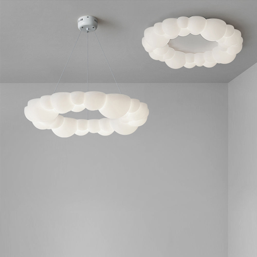 Suspension et plafonnier dimmables à distance pour salons