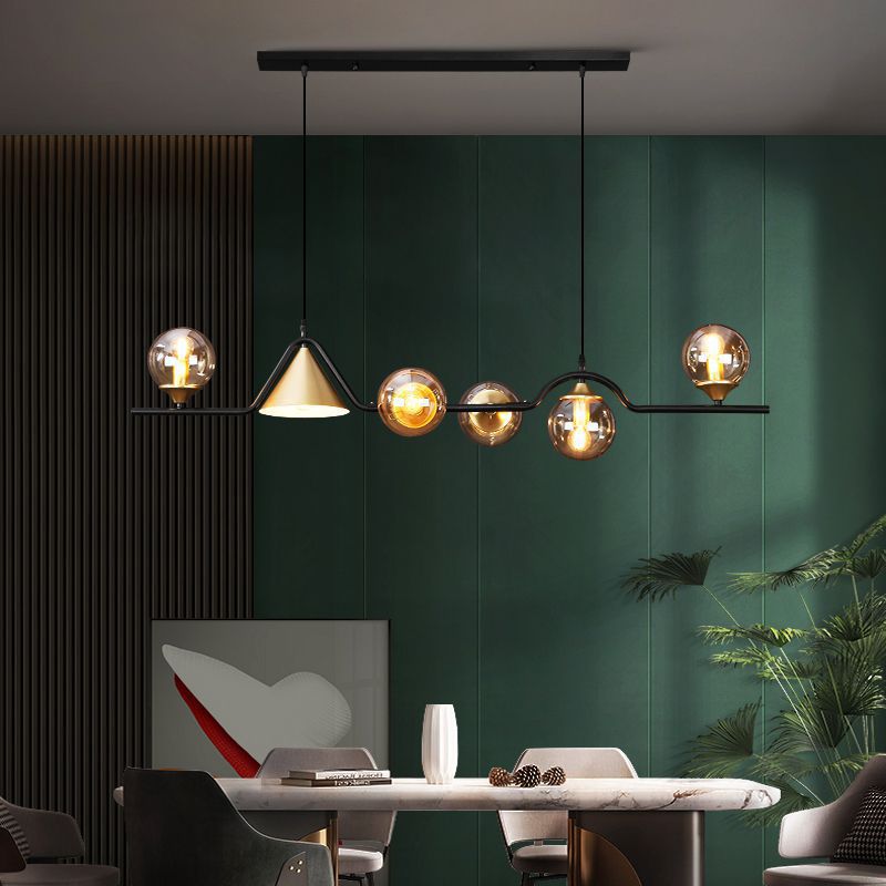 Lampe Suspension Moderne Arisha Verre et Métal LED Pour Ambiance