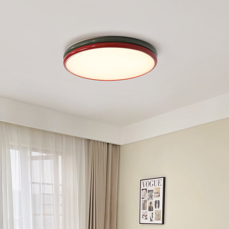 Plafonnier LED moderne rouge pour salon et chambre