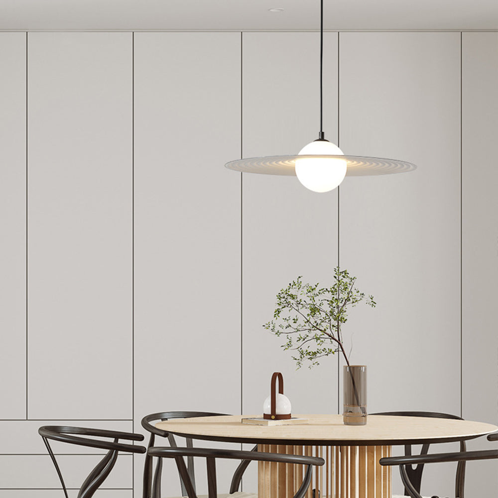 Suspension anneau étoilé bicolore avec éclat ambiant