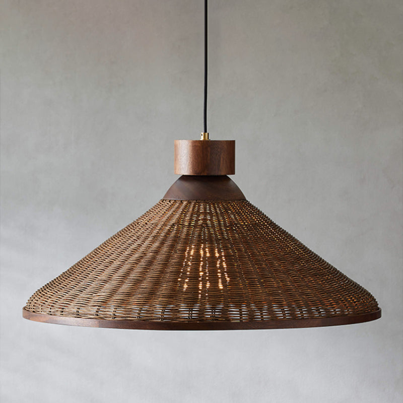 Suspension LED en rotin pour ambiance chaleureuse