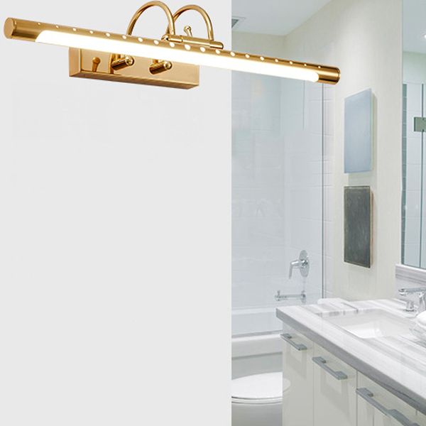 Applique murale linéaire moderne or pour salle de bain et cuisine