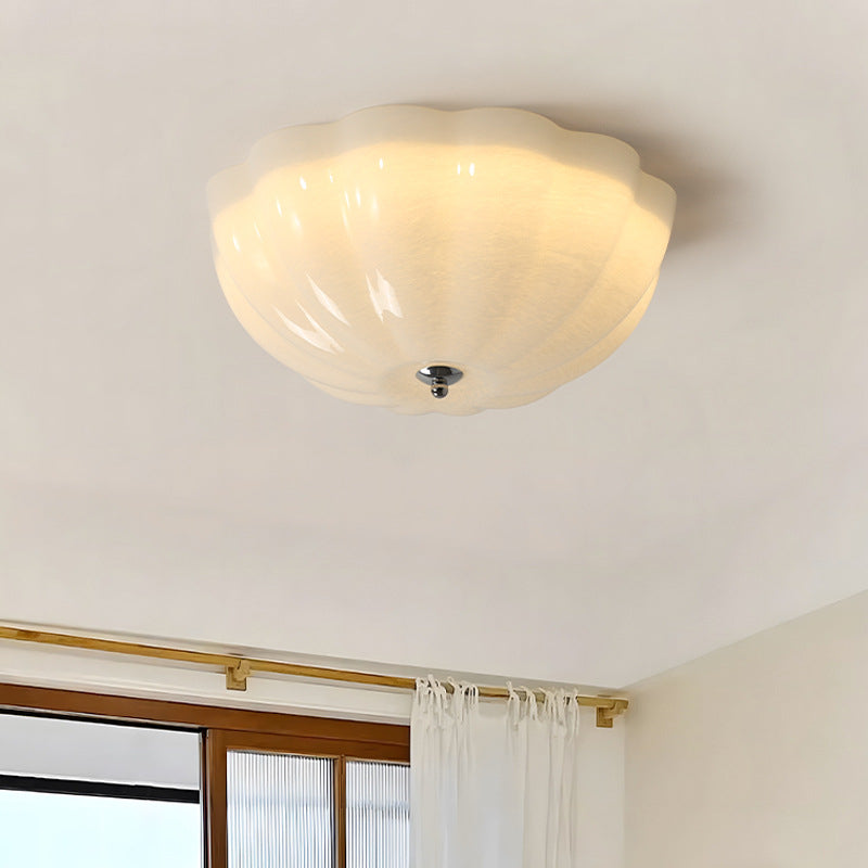 Elegante Glas- und Metall LED Aufbaustrahler-Deckenleuchte für Schlafzimmer