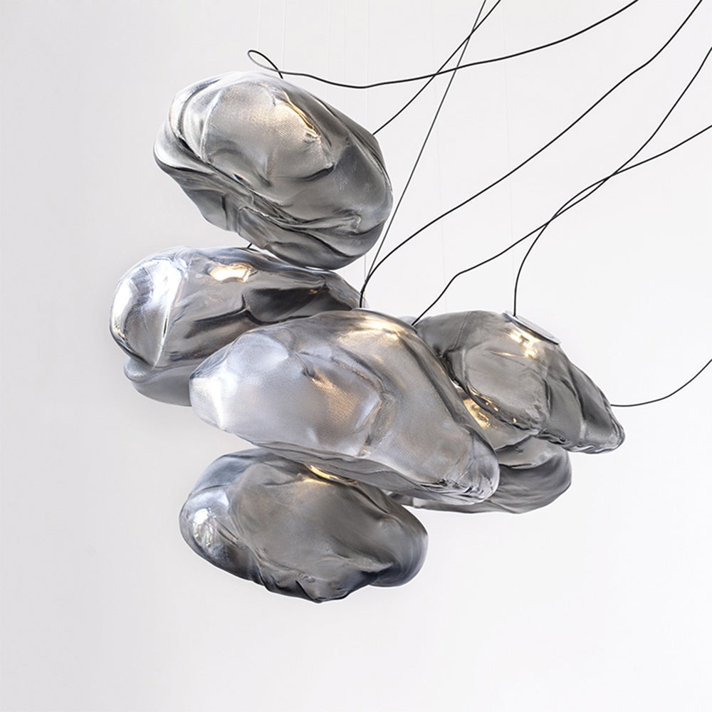 Lustre suspendu globe en verre minimaliste pour une lueur d'ambiance