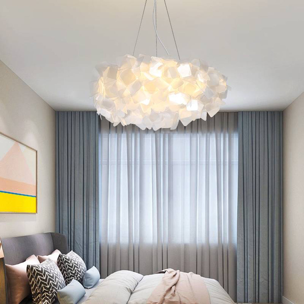 Suspension florale avec douce lueur en six couleurs