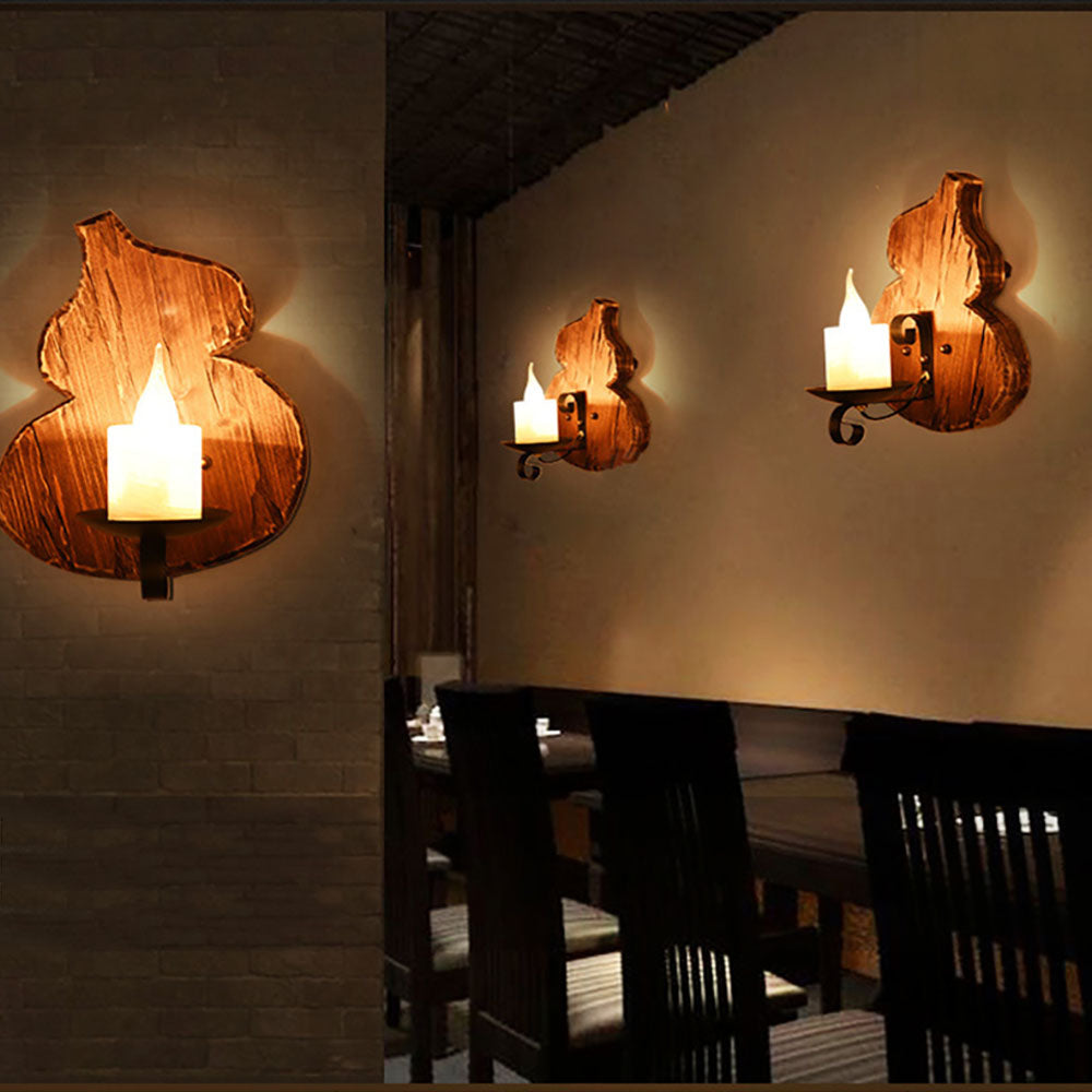 Applique murale Timberline Fusion en bois et métal vintage pour salle à manger