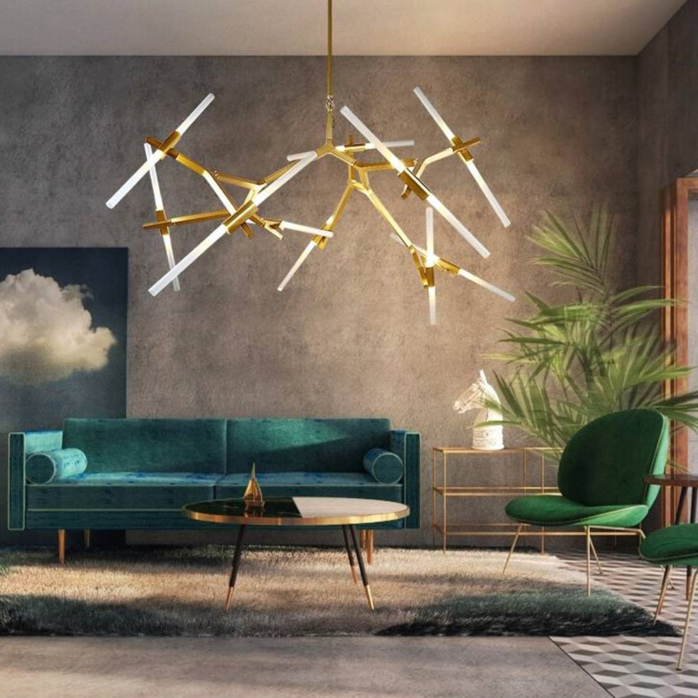 Duale kleur roterende hanglamp voor woonkamer