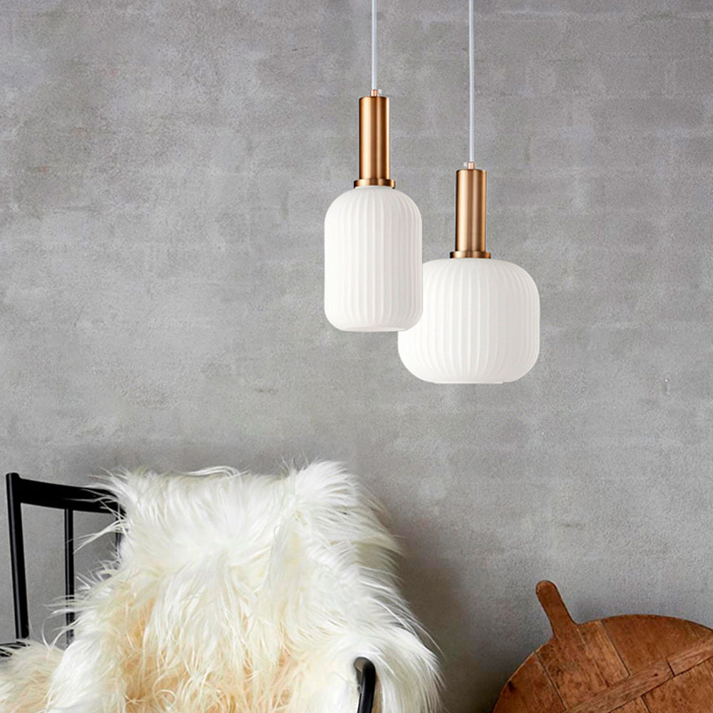 Bubbel glazen hanglamp met zachte warmwitte gloed