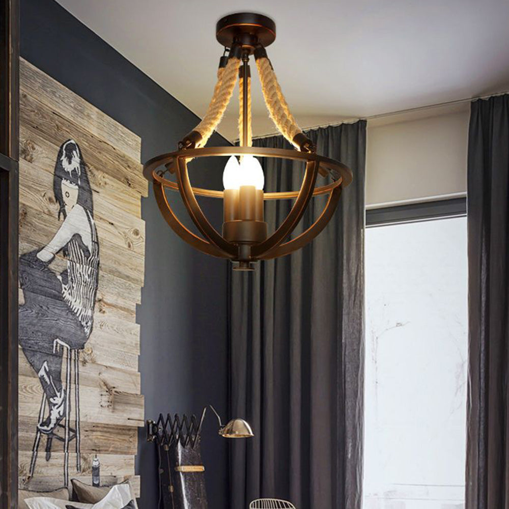 Lampe suspendue rustique vintage noire élégante qui ajoute du charme
