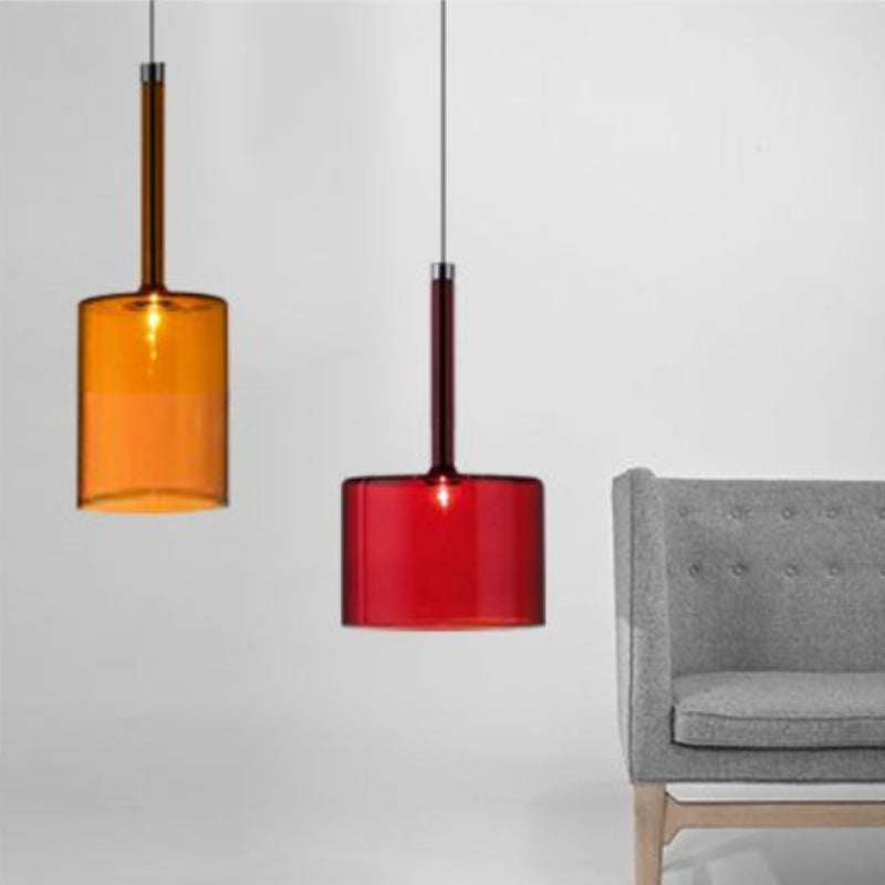 Lustre en verre LED pour ambiance moderne et minimaliste