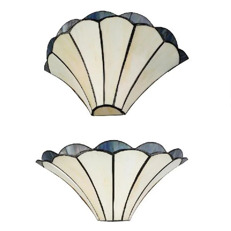 Applique murale en verre beige en forme de fleur