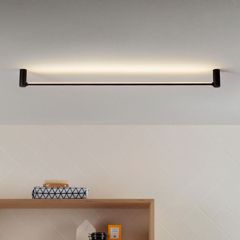 Lumenline Schwarze Lineare Deckenleuchte Aufbaustrahler für Flur