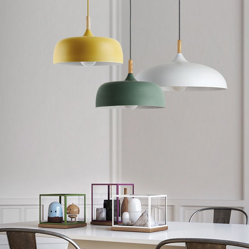 Lustre dôme moderne pour salle à manger avec lueur douce