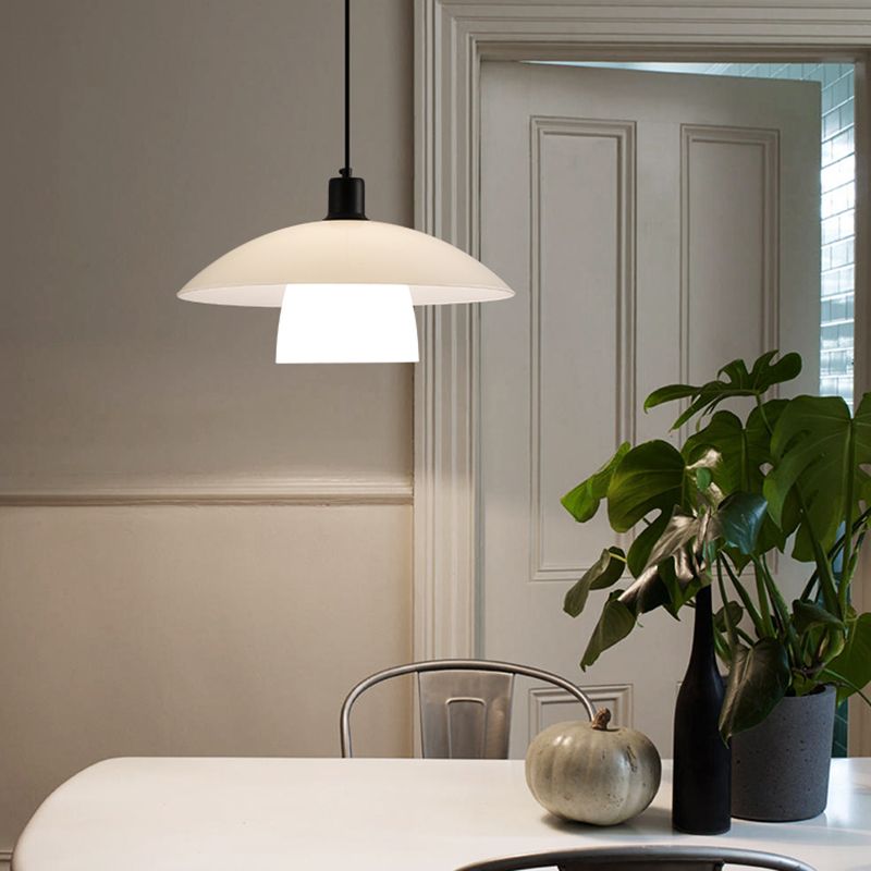 Dimbare witte hanglamp voor eetkamer