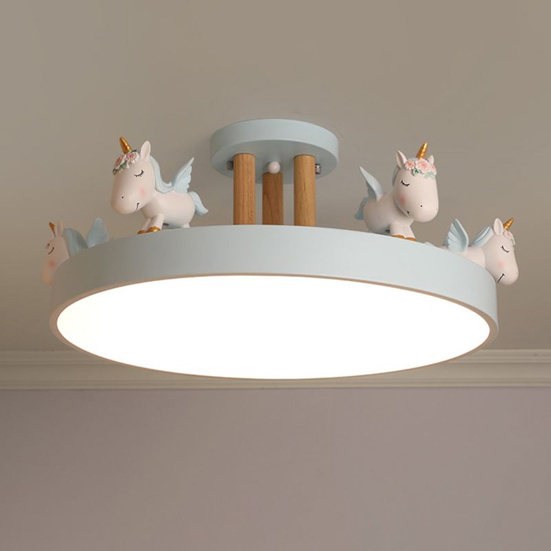 Nova Halo Runde Halbeinbau-Deckenleuchte für Wohnzimmer