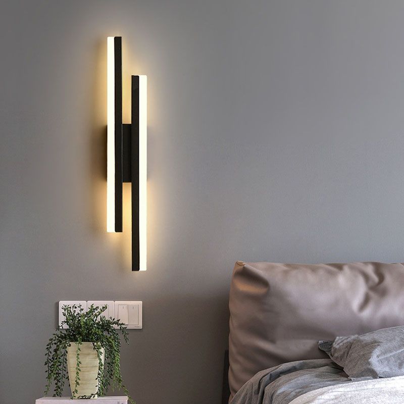 Applique murale géométrique bicolore, lampe intérieure minimaliste