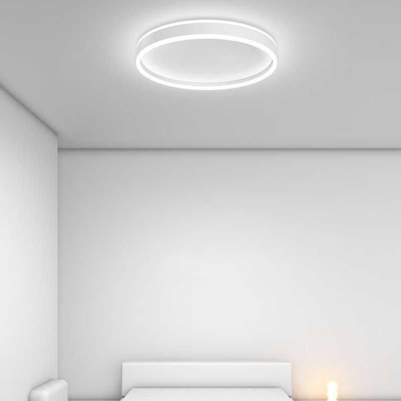 Plafonnier LED Rond AuroraCircle Dimmable Blanc Noir