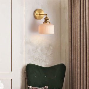 Xani Applique Murale Géométrique Vintage. Métal/Céramique. Blanc. Chambre - Neutralighting