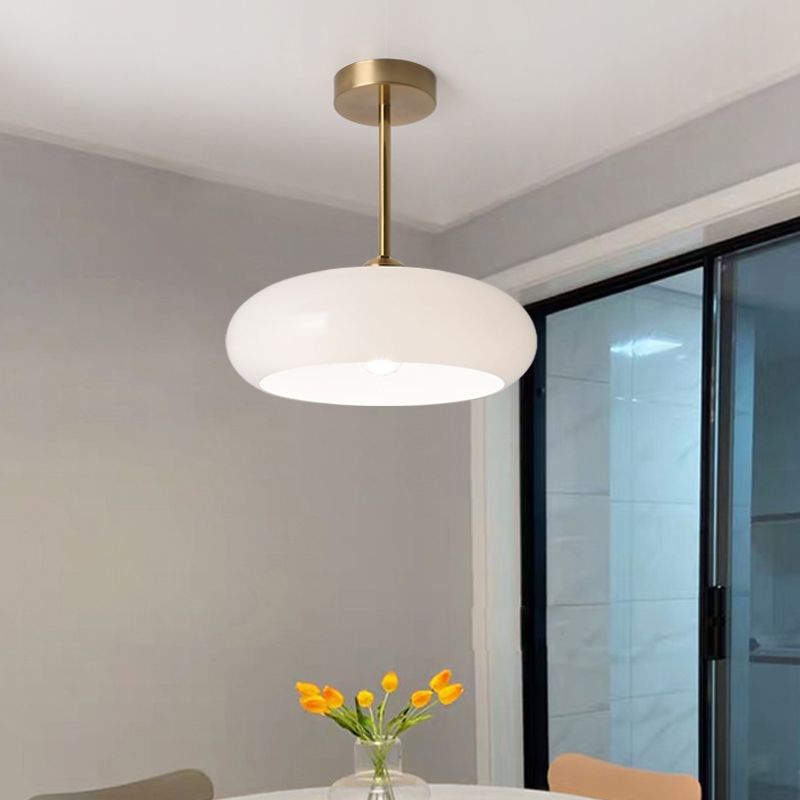 Plafonnier Aurora en verre finition blanc ou orange