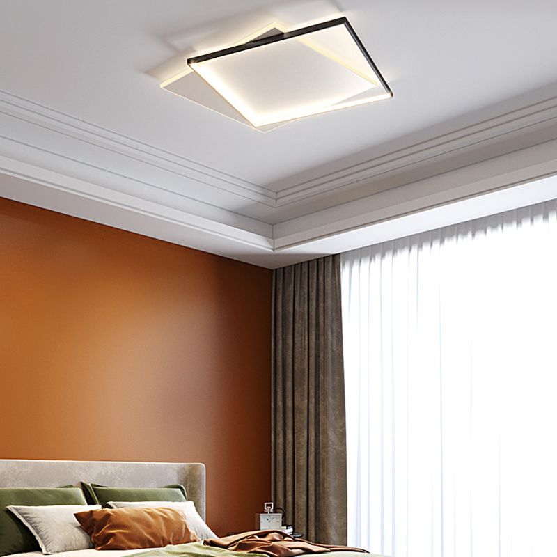 Plafonnier LED Moderne Double Carré