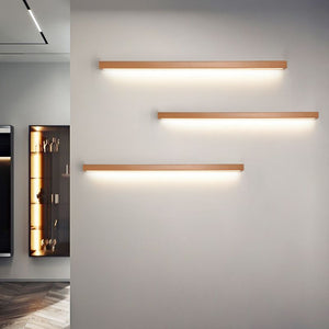 Dwyn Applique Murale Miroir Linéaire Minimaliste Bois Salon - Neutralighting