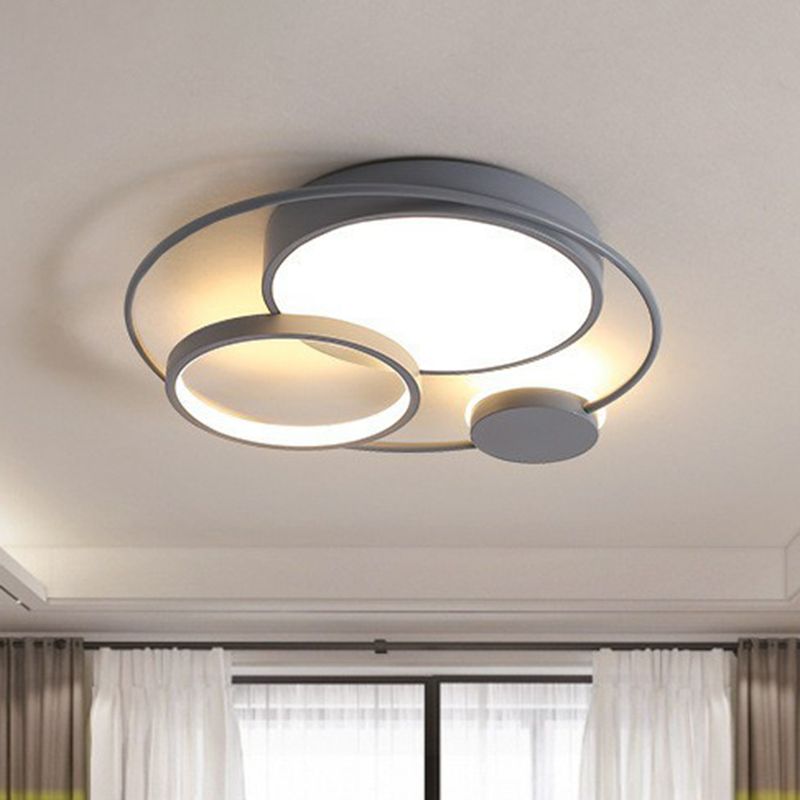 Plafonnier LED circulaire bicolore noir et blanc