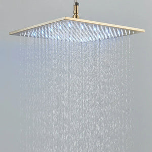 16" Square Stainless Steel Shower Head Colorful LED Rain Shower Light-Rain Shower Heads-Index Bath-Golden-Index Bath