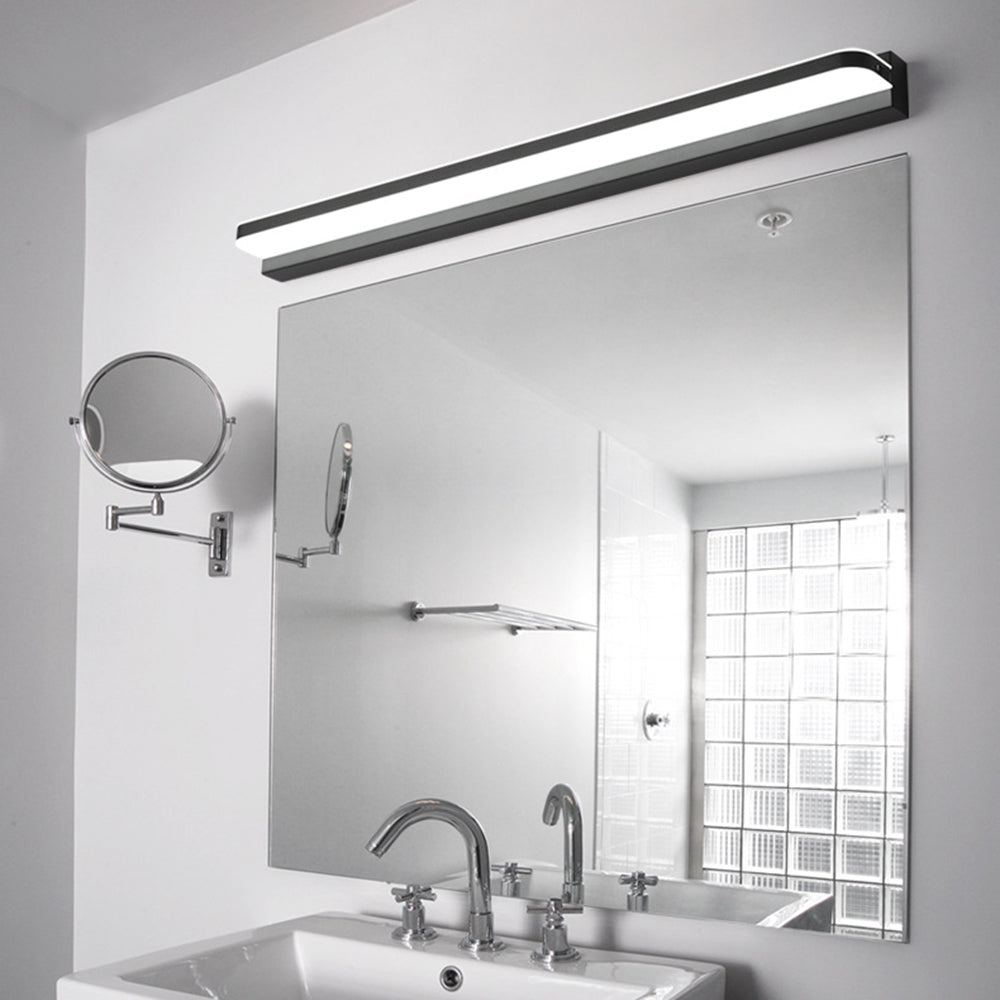Applique murale rectangulaire moderne avec finition miroir pour salle de bain