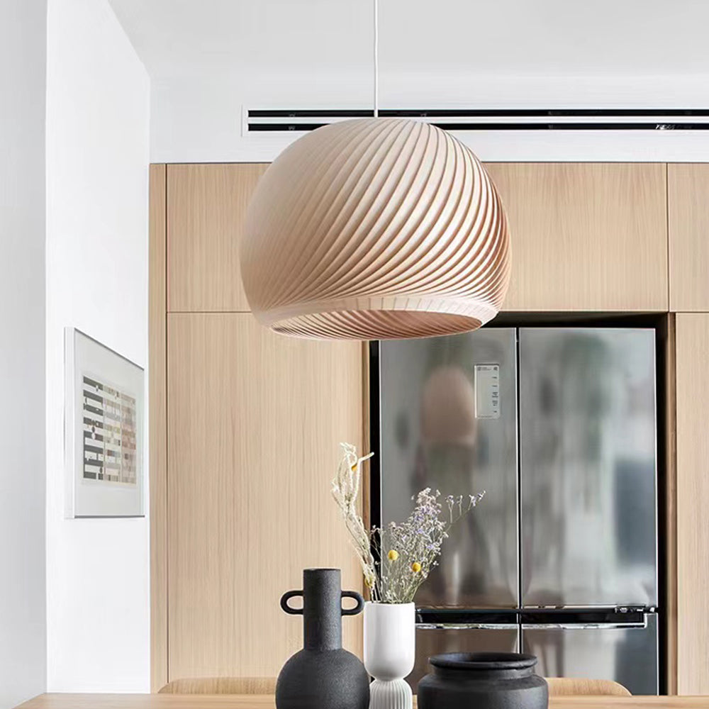 Lustre durable style ferme en métal finition bois marron
