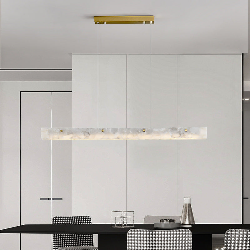LED-Pendelleuchte mit Marmor-Finish für Esszimmeratmosphäre