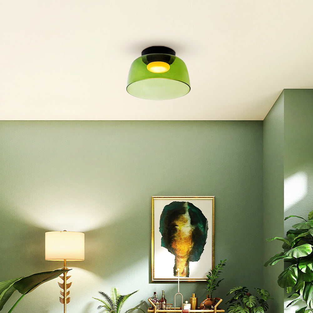 Luma Glas-Deckenleuchte zum Aufsetzen modernes minimalistisches Design