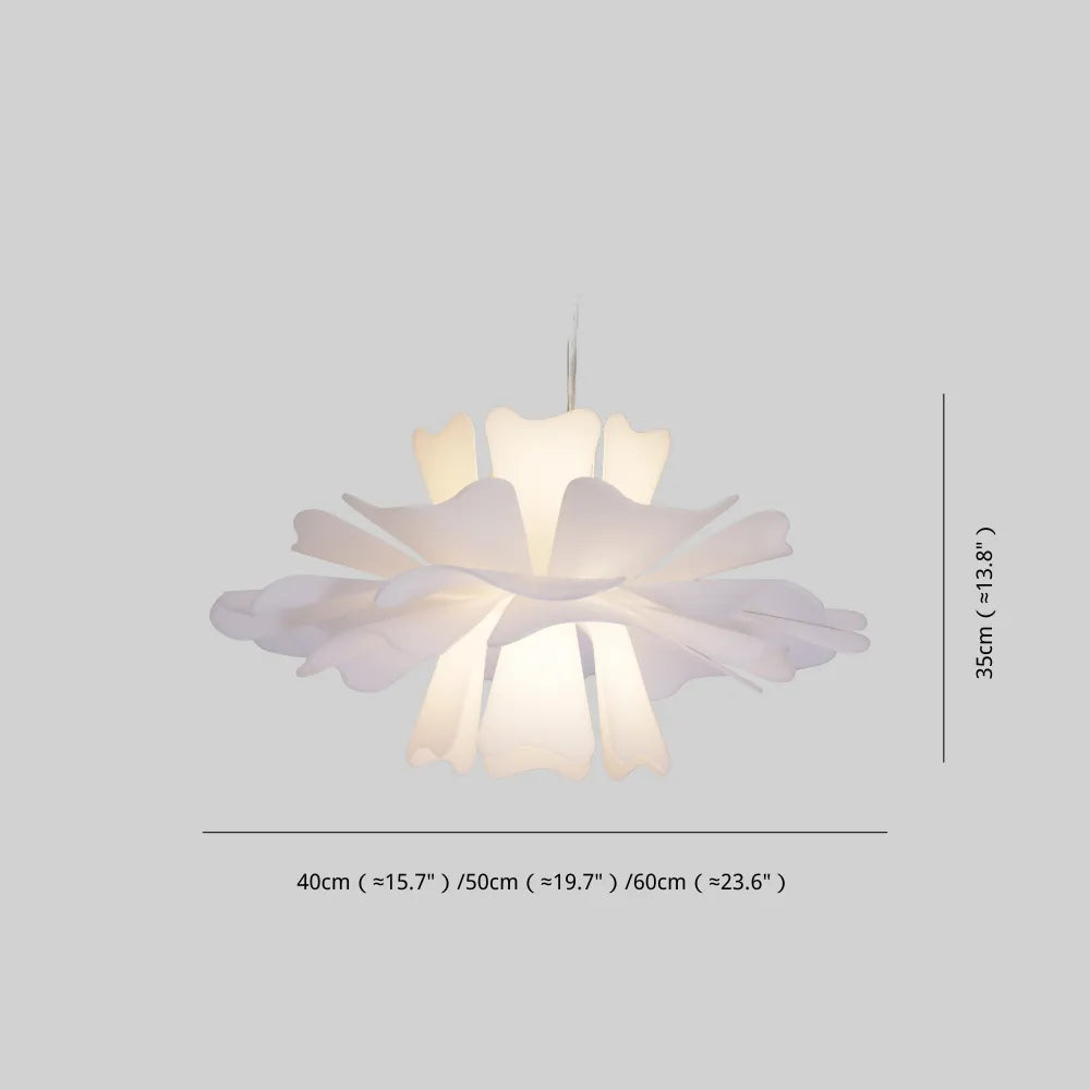Elegante bloemrijke hanglamp met warm wit licht
