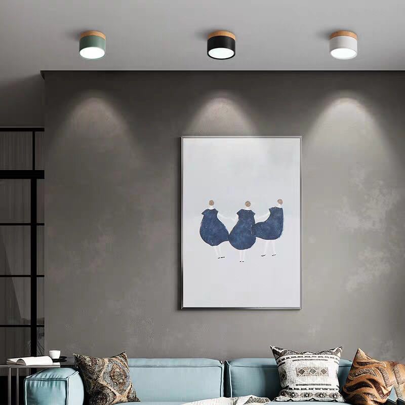 Contemporary Metal Cylindrical Flush Mount Ceiling Light Colours