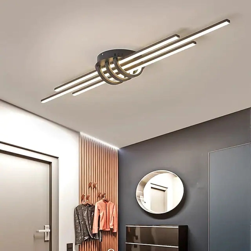 LumenLine lineare LED-Deckenleuchte für Wohnzimmer Schwarz Weiß