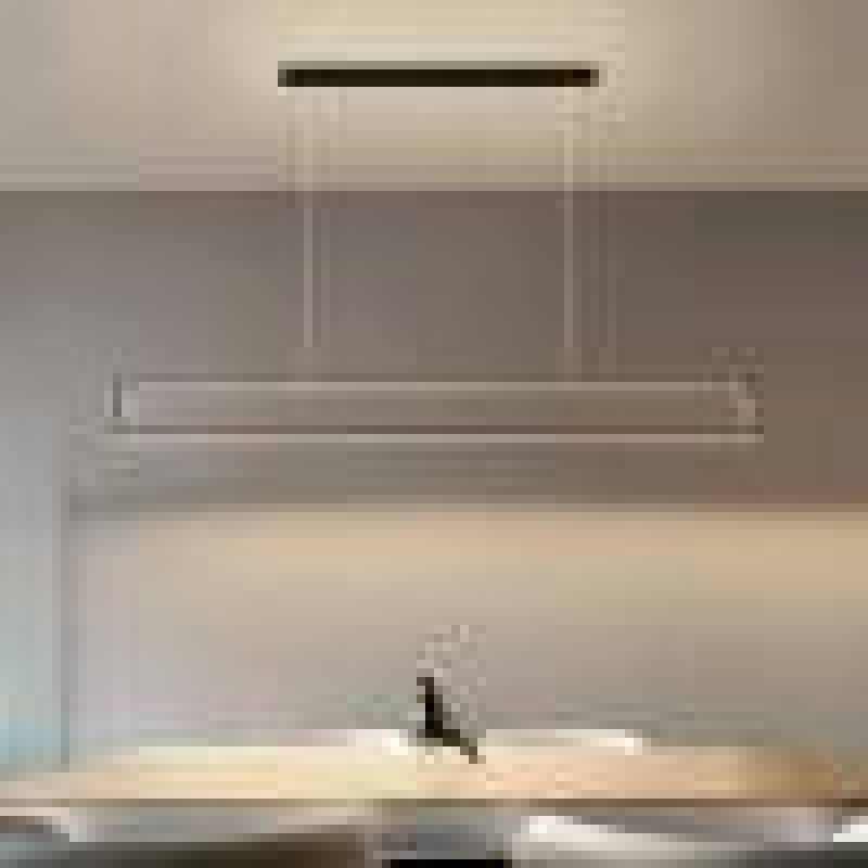 Duurzame verticale metalen hanglamp in zwart
