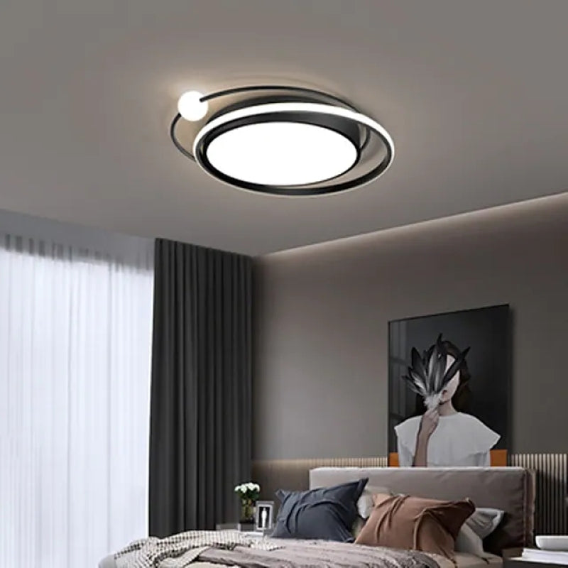 Nova Orbit Mehrfach-Ring Einbau-Deckenleuchte Schwarz Gold