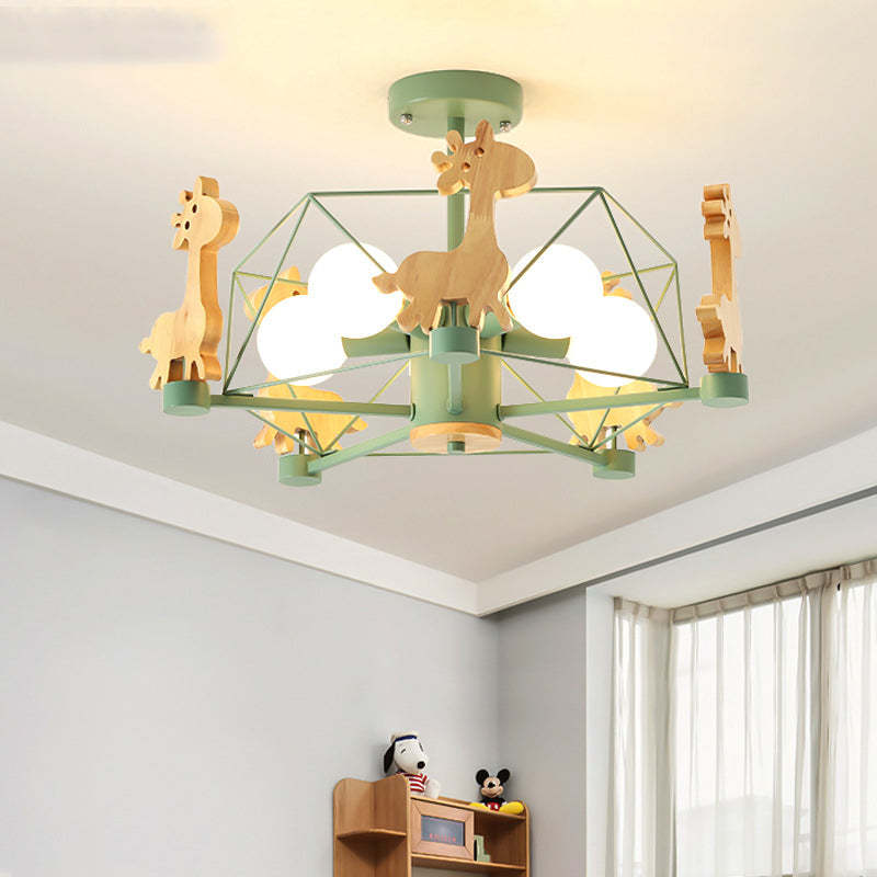 Giraffen-Motiv LED-Deckenleuchte zur Aufbaumontage
