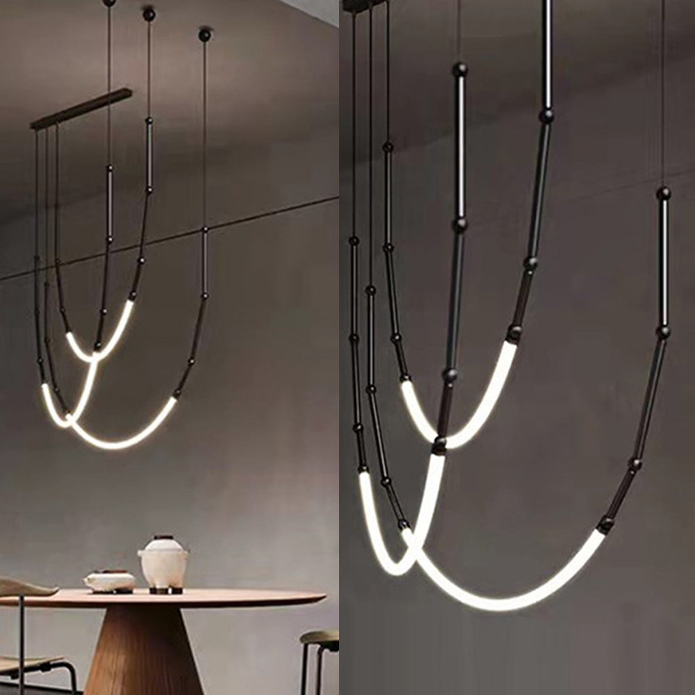 Suspension linéaire minimaliste noire