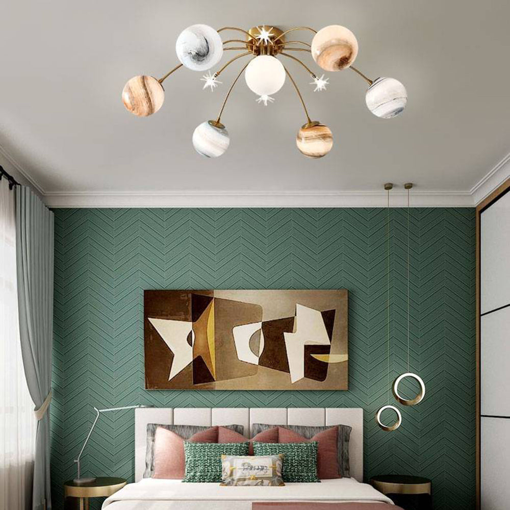 Luma Orbit Moderne Deckenleuchte zur Aufbaumontage für Wohnzimmer