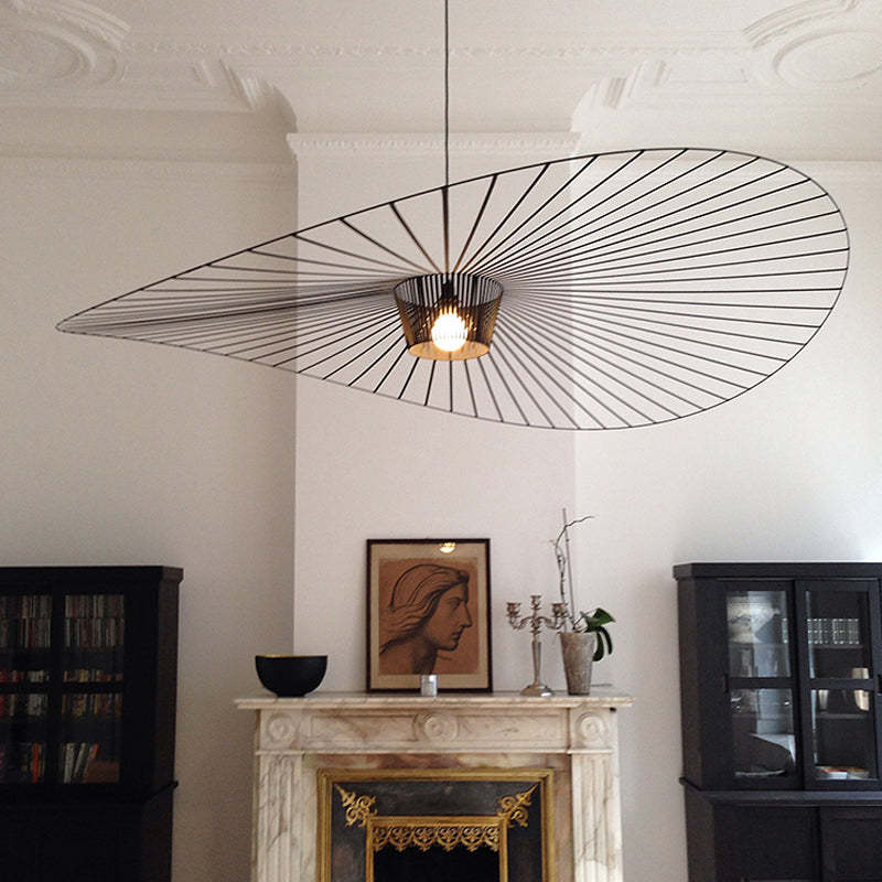 Bloemenstof hanglamp met warme sfeerverlichting
