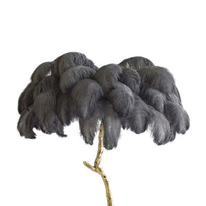 Lampadaire Fleur Luxe Plume/Métal Coloré Salon - Neutralighting