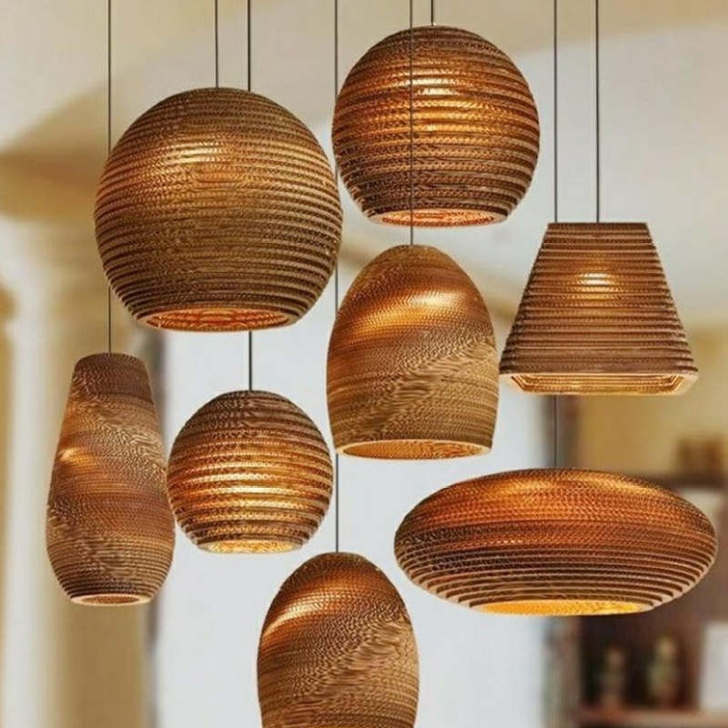 Suspension rustique en papier pour une ambiance campagne chic