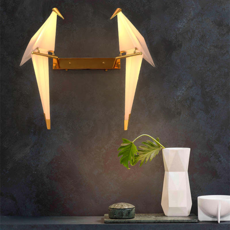 Applique murale vintage en métal en forme d'oiseau avec charme Art déco pour chambre
