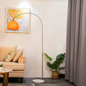 Mira Lampadaire Dôme Moderne Métal/Marbre/Acrylique Blanc/Orange Salon - Neutralighting