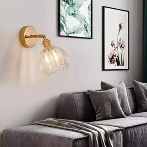Applique Murale Rétro Fleur Bourgeon Tulipe En Verre