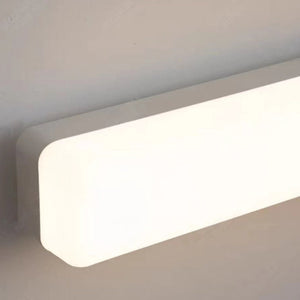 Banya Applique Murale Miroir Linéaire Simple. Acrylique. Blanc. Salle de Bain - Neutralighting