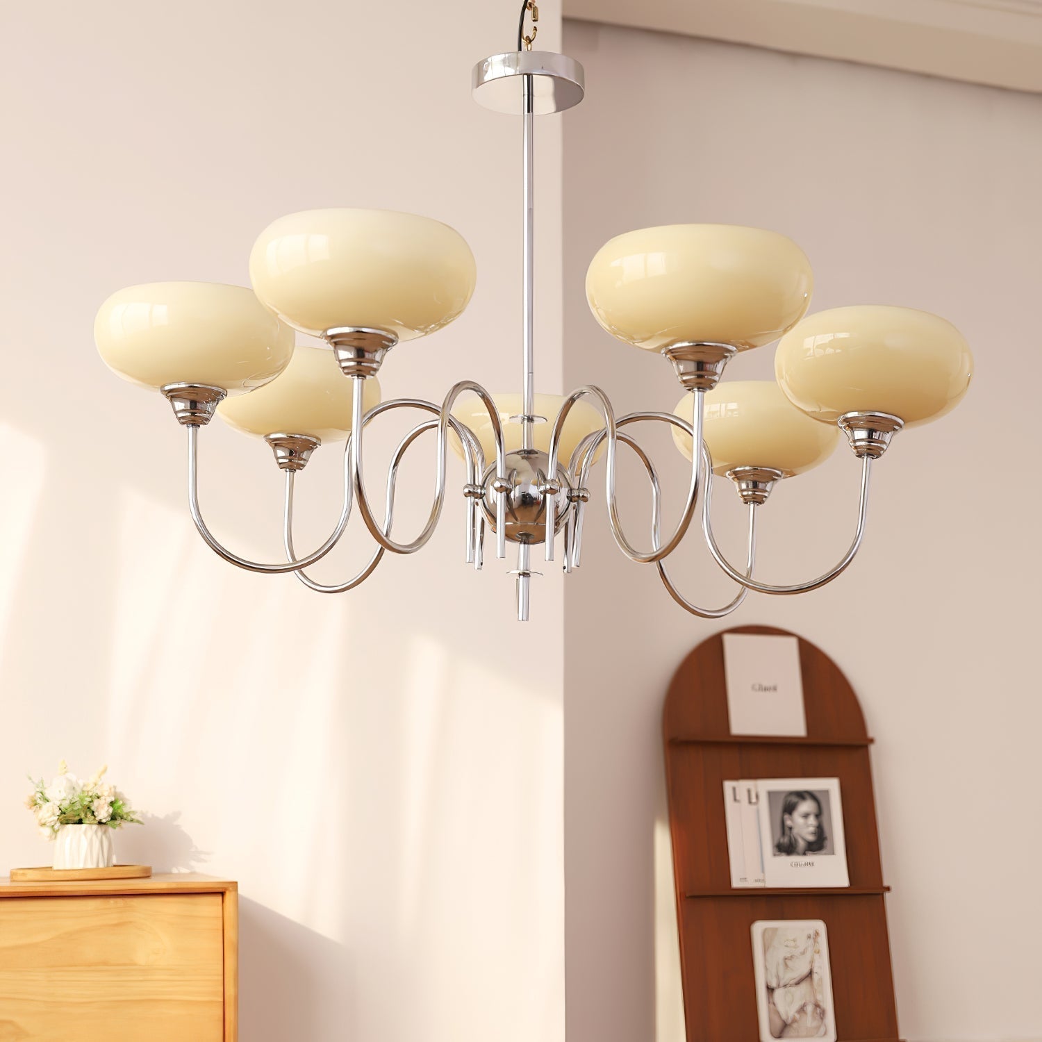 Suspension vintage LED multi-abat-jours avec lueur chaleureuse