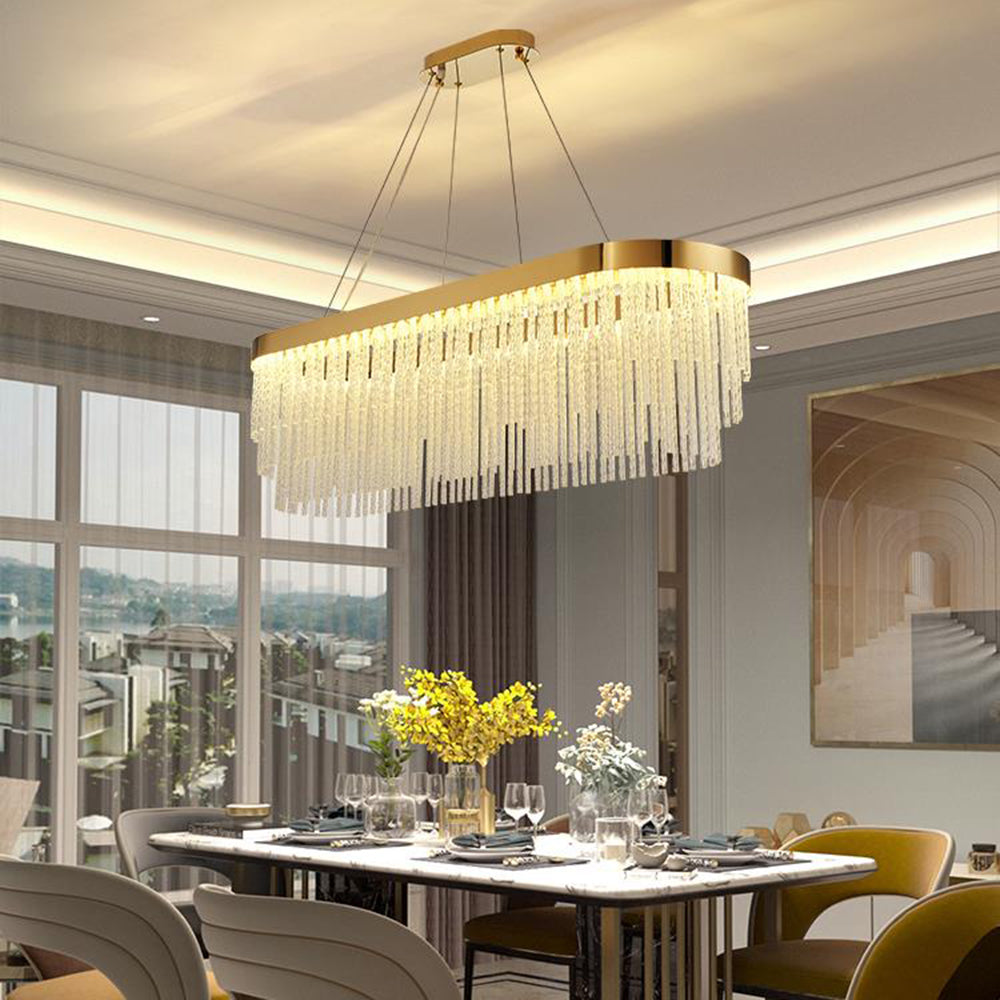 Gold Crystal Spiral Pendant Light for Living Room Ambience